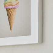 "Rainbow Ice Cream" - Art Print in Sherbet by Paola Benenati - Frame Close-up