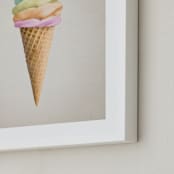 "Rainbow Ice Cream" - Art Print in Sherbet by Paola Benenati - Frame Close-up