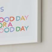 "Good Day Vibes" - Art Print in Candy by Inkblot Design - Frame Close-up