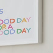 "Good Day Vibes" - Art Print in Candy by Inkblot Design - Frame Close-up