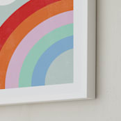 "Double Rainbow with Moon and Sun III" - Art Print in Moonlight by Emanuela Carratoni - Frame Close-up