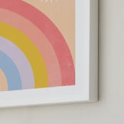 "Double Rainbow with Moon and Sun IV" - Art Print in Sunrise by Emanuela Carratoni - Frame Close-up