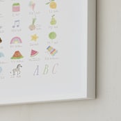 "Lovely alphabet" - Art Print in Daisy by Sabrin Deirani - Frame Close-up