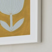 "Enchanted Tulip" - Art Print in Sun Yellow by Alisa Galitsyna - Frame Close-up