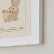 "Woodland Animal Frame - Bunny" - Art Print in Cream by Creo Study - Frame Close-up
