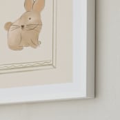 "Woodland Animal Frame - Bunny" - Art Print in Cream by Creo Study - Frame Close-up