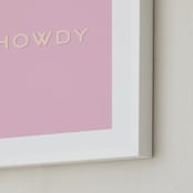 "Cowgirl II" - Art Print in Rose Petal Pink by Gwen - Frame Close-up