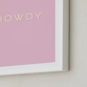 "Cowgirl II" - Art Print in Rose Petal Pink by Gwen - Frame Close-up