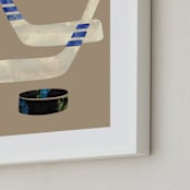 "Let's Play! 2" - Art Print in Tan by Alethea and Ruth - Frame Close-up