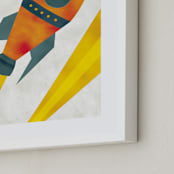 "Space to Explore I" - Art Print in Flare by Heather Schertzer - Frame Close-up