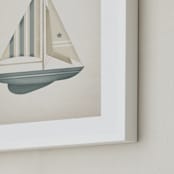"Sailboat" - Art Print in Sky by Paola Benenati - Frame Close-up