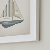 "Sailboat" - Art Print in Sky by Paola Benenati - Frame Close-up