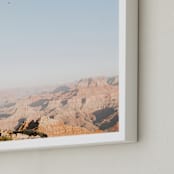"Birds Over the Canyon" - Art Print in Desert Sky Blue by Anna Western - Frame Close-up