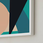"Shape and Line" - Art Print in Modern Blush by Christina Flowers - Frame Close-up