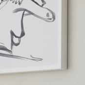 "Embrasse" - Art Print in silver grey by Miranda Mol - Frame Close-up