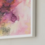 "Yupo Study One" - Art Print in Gem Purple by Emily Magone - Frame Close-up