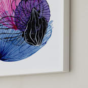 "Skeleton Petals 6" - Art Print in Multicolor by Maggie Ramirez Burns - Frame Close-up