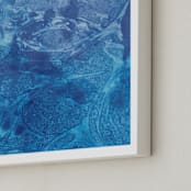 "Magnificient Glacier" - Art Print in Glacial Blue by Roopali - Frame Close-up