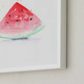"Slice of Summer" - Art Print in Melon by Lindsay Megahed - Frame Close-up