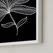 "5 leaves" - Art Print in white by Ramoncita - aticnomar - Frame Close-up