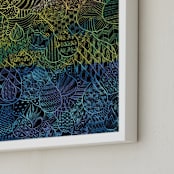 "Patterned Drops" - Art Print in Peach by Kanika Mathur - Frame Close-up