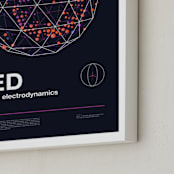 "QED 05" - Art Print in Deep Space Blue by Tyler Tea - Frame Close-up