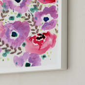 "Wildflower Bundle II" - Art Print in Rose by Lindsay Megahed - Frame Close-up