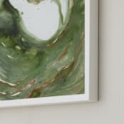 "Yupo Study Four" - Art Print in Sap Green by Emily Magone - Frame Close-up