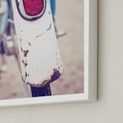 "Vintage Bike Back" - Art Print in Gravel beige by Johanna Phillips Huuva - Frame Close-up