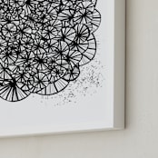 "Every Second Our Love Grows" - Art Print in Love Black by Kara Kramer - Frame Close-up