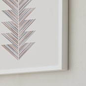"Herringbone Arrow" - Art Print in Navy by Amber Barkley - Frame Close-up