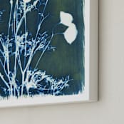 "Golden Blue Poppies" - Art Print in Golden Blue by raven erebus - Frame Close-up