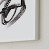 "Infinity Code" - Art Print in Black by Misty Hughes - Frame Close-up