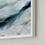 "The Ring Road" - Art Print in Marine Blue by Mya Bessette - Frame Close-up