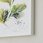 "Tangle" - Art Print in Sap Green by Kelly Ventura - Frame Close-up