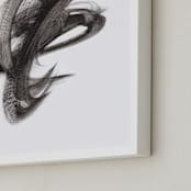"Filament" - Art Print in Black by Misty Hughes - Frame Close-up
