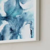 "Intuition" - Art Print in Peacock Blue by Mya Bessette - Frame Close-up
