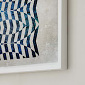 "Exclamation Point" - Art Print in Navy Blue by Alex Isaacs Designs - Frame Close-up