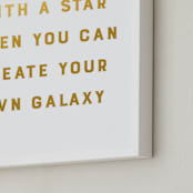 "Create Your Own Galaxy" - Art Print in Gold by Gray Star Design - Frame Close-up