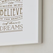 "Beautiful Dream" - Art Print in Antique Gold by Jennifer Postorino - Frame Close-up