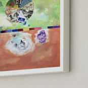 "Awake" - Art Print in Burnt Orange by Misty Hughes - Frame Close-up