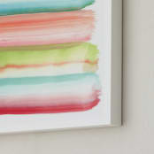 "Popsicle Colors" - Art Print in Raspberry by Monica Janes Fine Art - Frame Close-up