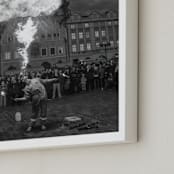 "Medieval Heat" - Art Print in Black and White by Mark Kirby - Frame Close-up
