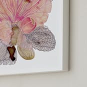 "Inner Bloom" - Art Print in Peach Dream by Maggie Ramirez Burns - Frame Close-up