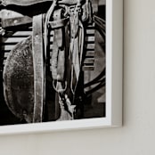 "The Saddle" - Art Print in dark brown by Debra Butler - Frame Close-up