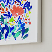 "hand painted flowers_5h" - Art Print in orange by Ramoncita - aticnomar - Frame Close-up