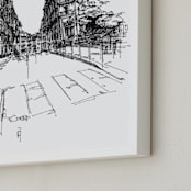 "Paris 1" - Art Print in Black by IMG_101 - Frame Close-up