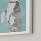 "Please" - Art Print in Blueish by Johanna Phillips Huuva - Frame Close-up