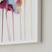 "Color Burst" - Art Print in Cherry Red by Lindsay Megahed - Frame Close-up