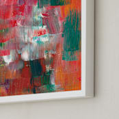 "Abstract Painting_7" - Art Print in orange by Ramoncita - Frame Close-up